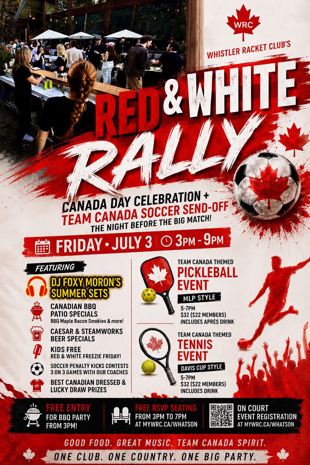 Red & White Rally — Friday July 3, 3pm to 9pm